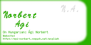 norbert agi business card