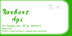 norbert agi business card